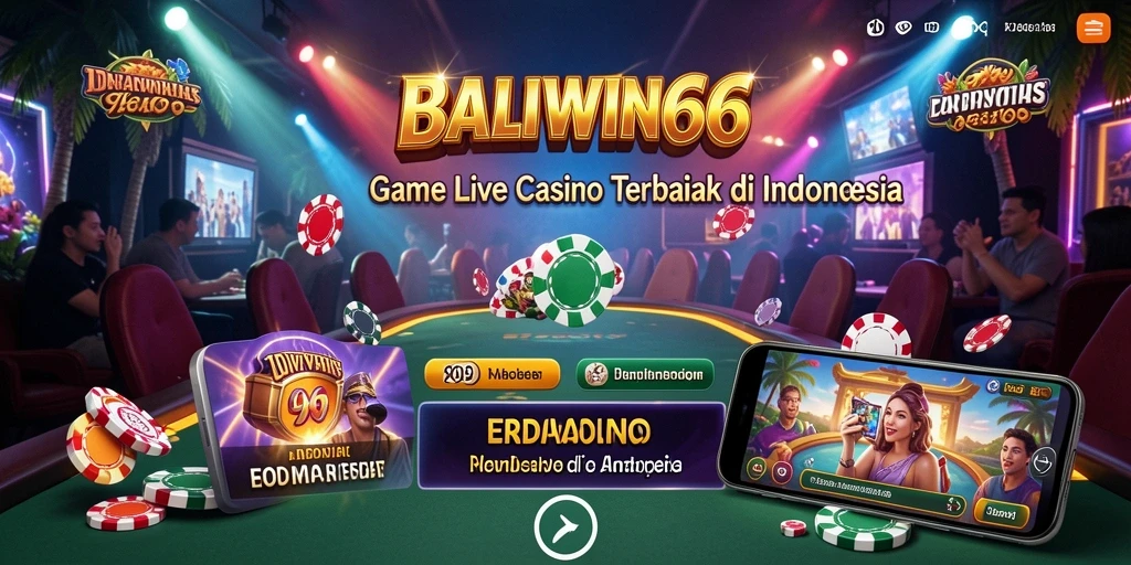 Tangkapan layar gameplay Live Casino BALIWIN66 yang menampilkan dealer langsung dan suasana permainan.