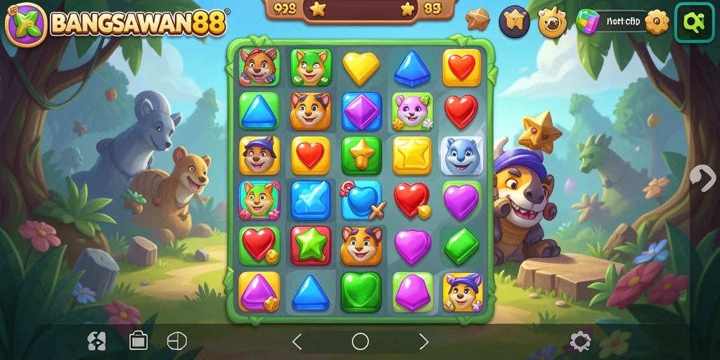 Tampilan gameplay BANGSAWAN88 yang penuh warna dan menantang.