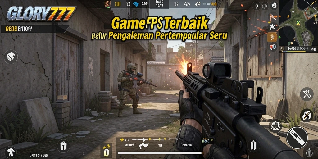 Screenshot menunjukkan aksi seru dalam gameplay GLORY777.