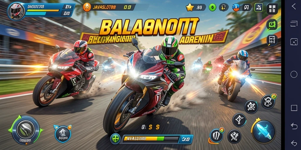 Gameplay seru balapan motor dalam JAVASLOT88.