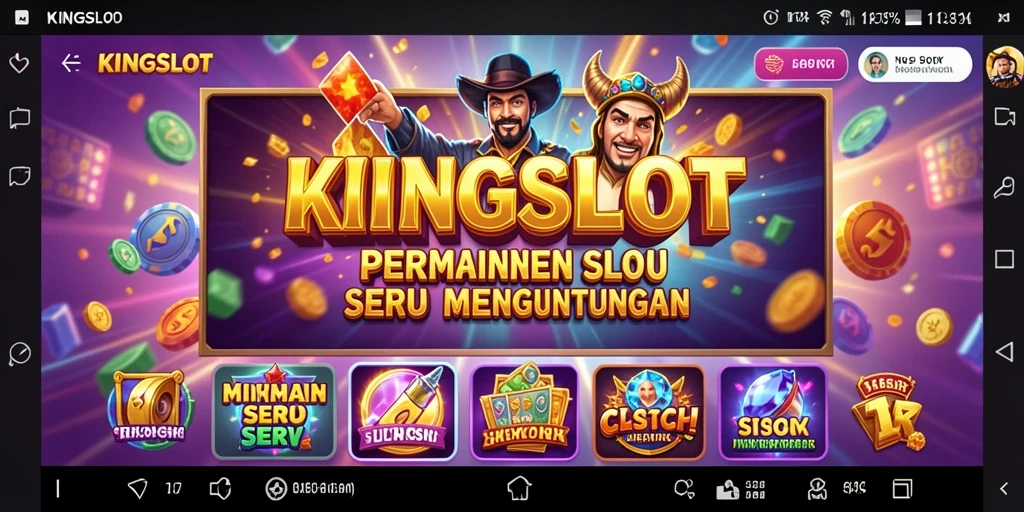Screenshot gameplay KINGSLOT yang menampilkan aksi slot yang mendebarkan.