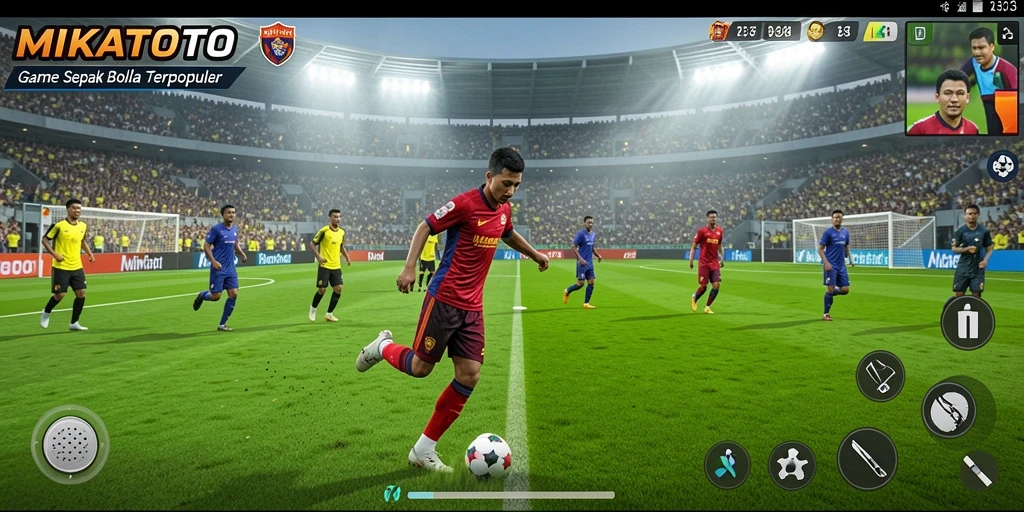 Tampilan gameplay menarik dari MIKATOTO yang menggugah semangat sepak bola.