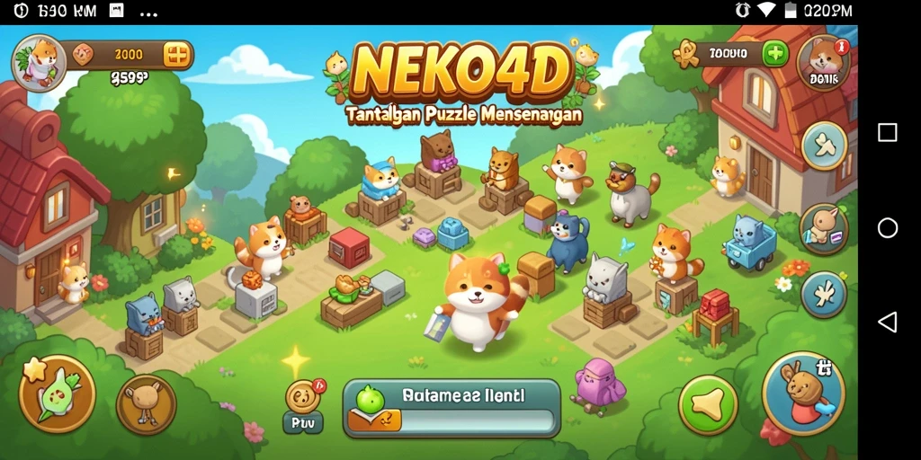 Screenshot gameplay NEKO4D menampilkan tantangan puzzle yang menarik.