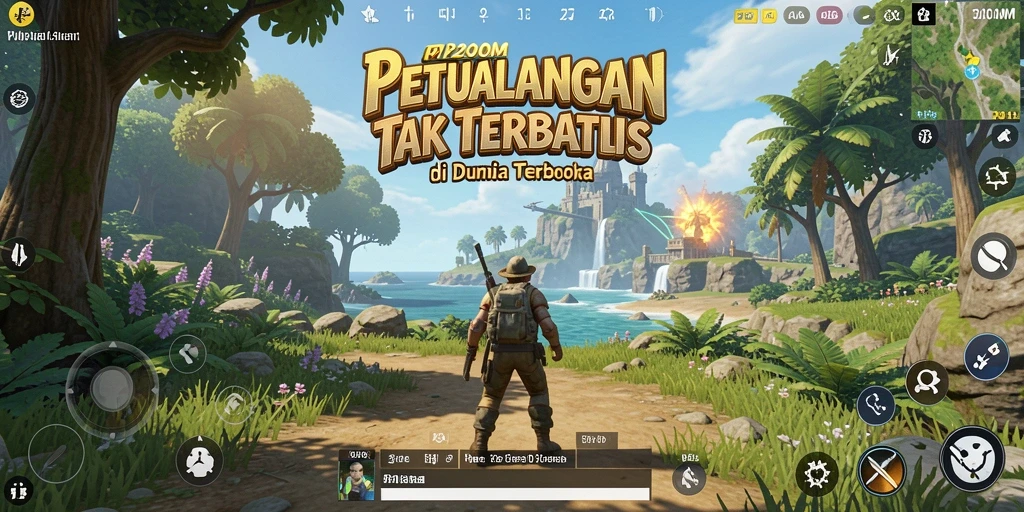 Tampilan gameplay yang mengagumkan di dunia terbuka P200M.