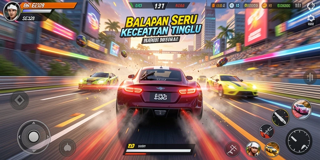 Tampilan gameplay Racing yang memukau di SE328.