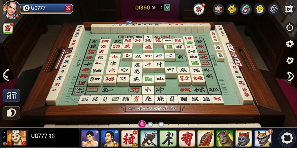 Tangkapan layar permainan UG777 menampilkan keseruan Mahjong.