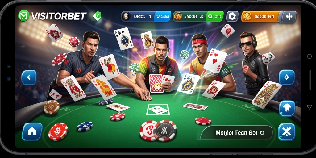 Tampilan gameplay mendebarkan dan interaktif dari VISITORBET.