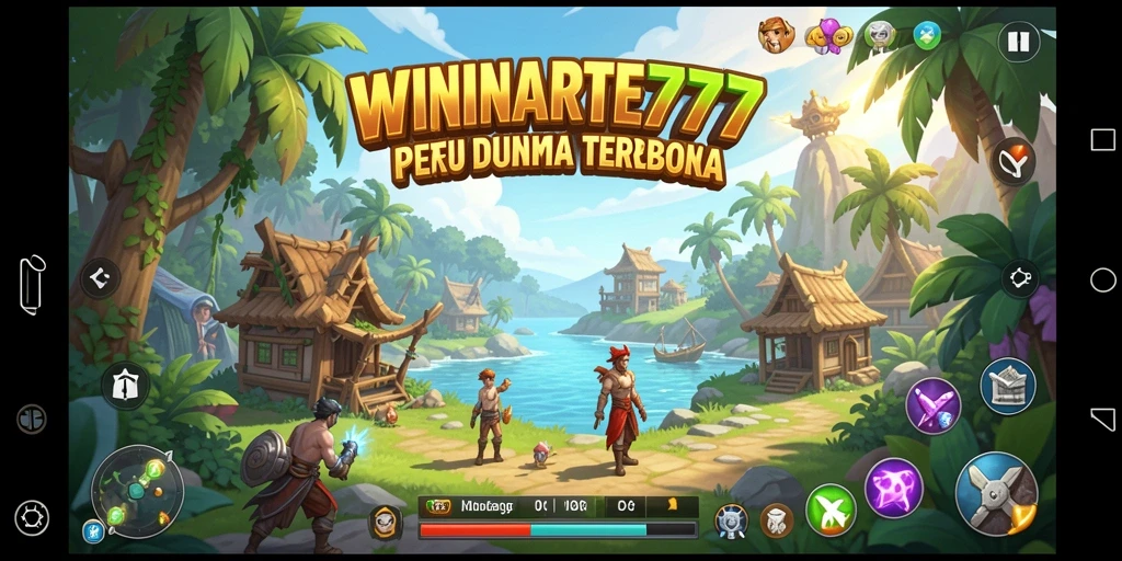 Tangkapan layar gameplay <strong>WINRATE777</strong> menunjukkan petualangan seru di dunia terbuka.